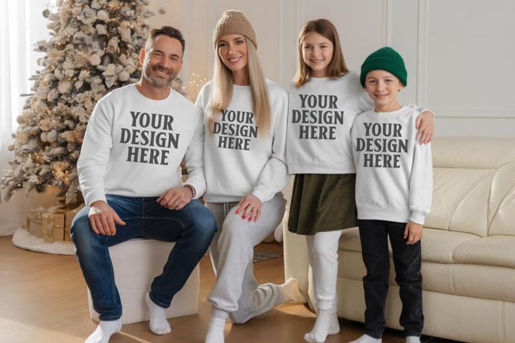 Christmas Family Group Tshirt Mockups