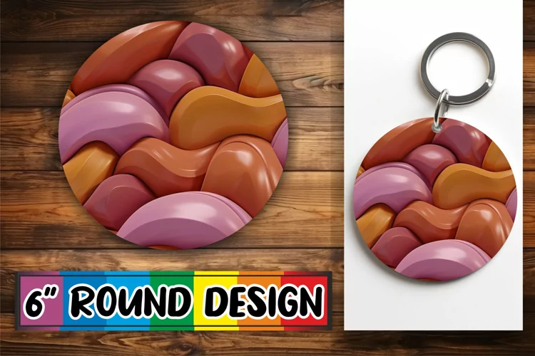 Elegant Abstract Inflated Puff Sublimation Patterns