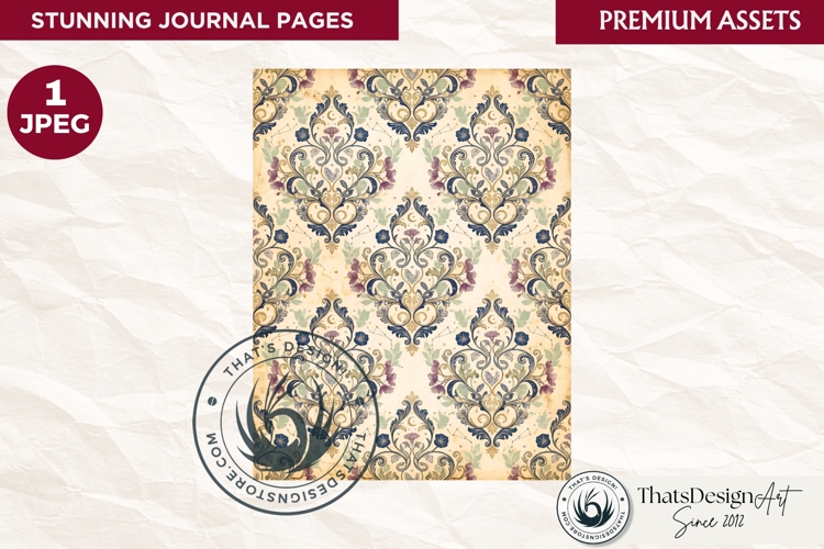 Botanical Herbarium Junk Journal digital paper textured