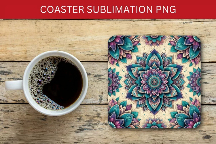 square coaster - mandala