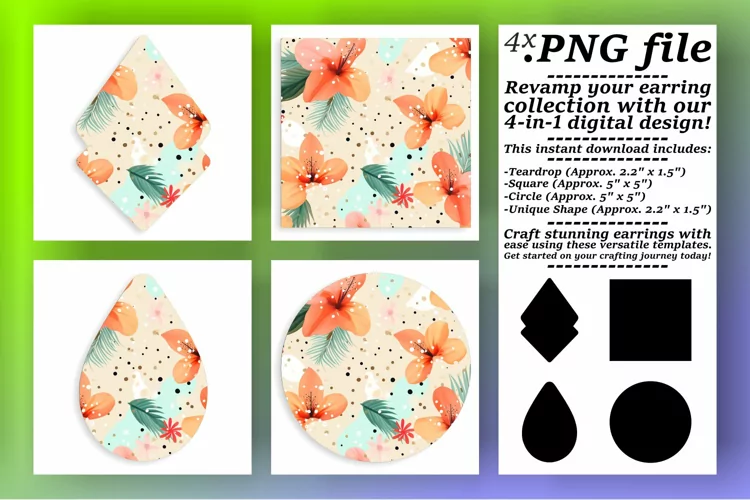 Free-Spirited Sublimation: Boho Flower Charms