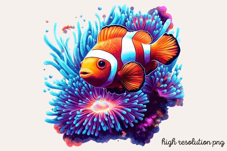 Bioluminescent Sea Animal Clipart PNG