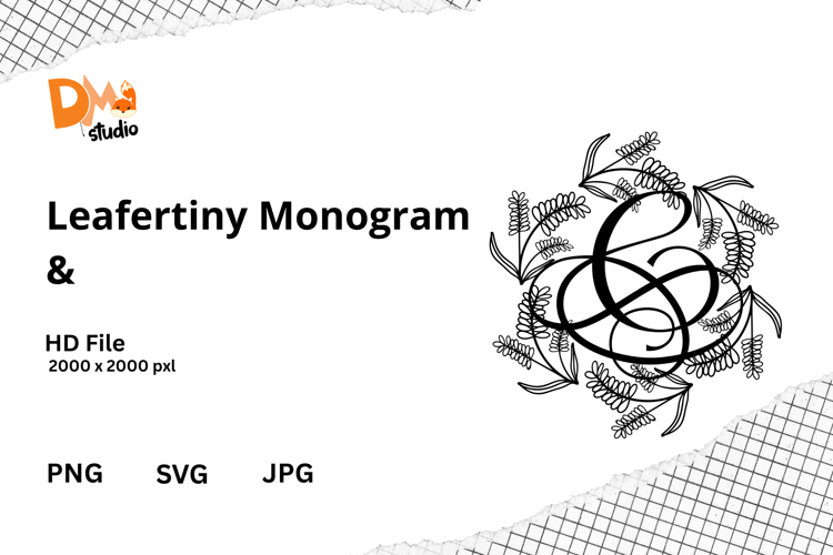 Floral Monogram Letter Svg Image 2