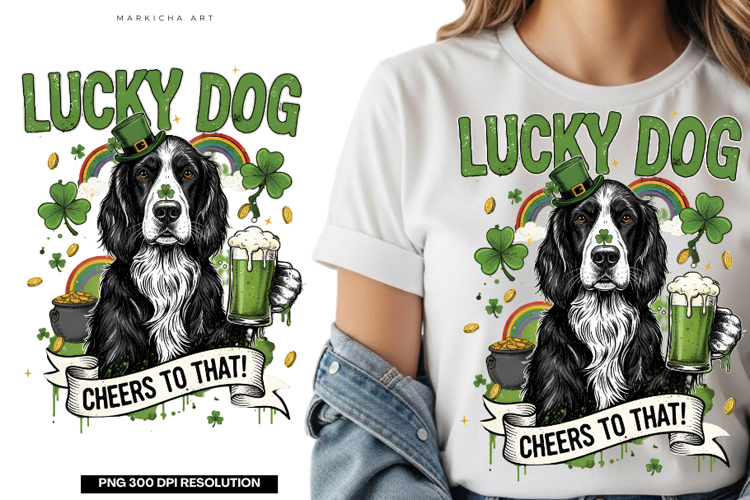 St Patrick Day Dog Png Sublimation - Cute St patrick Dog