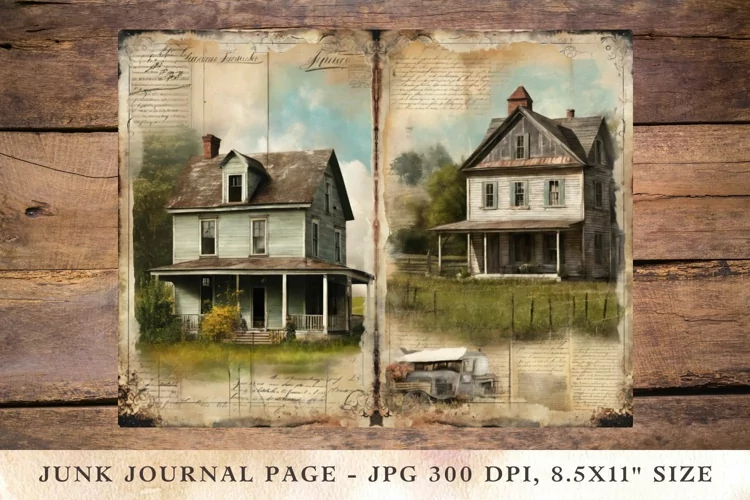 Printable Junk Journal Pages Farmhouse 8
