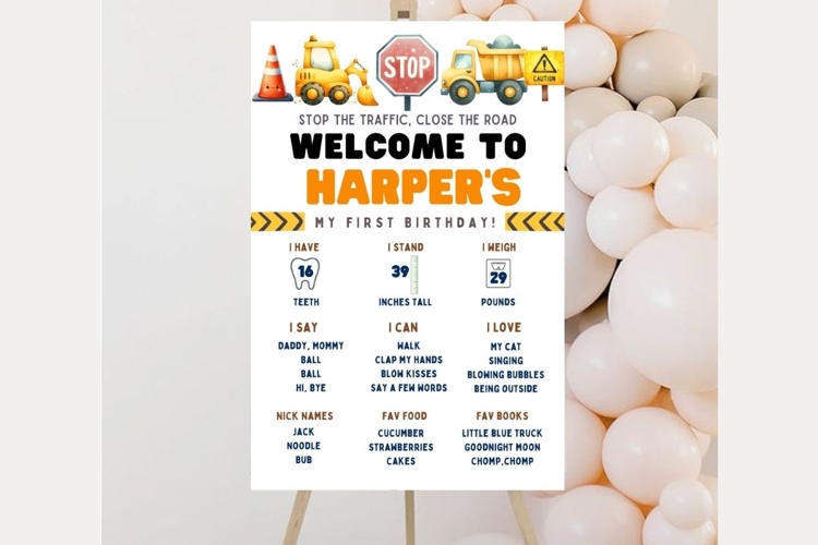 Baby Shower Welcome Sign Template 238 example image 1