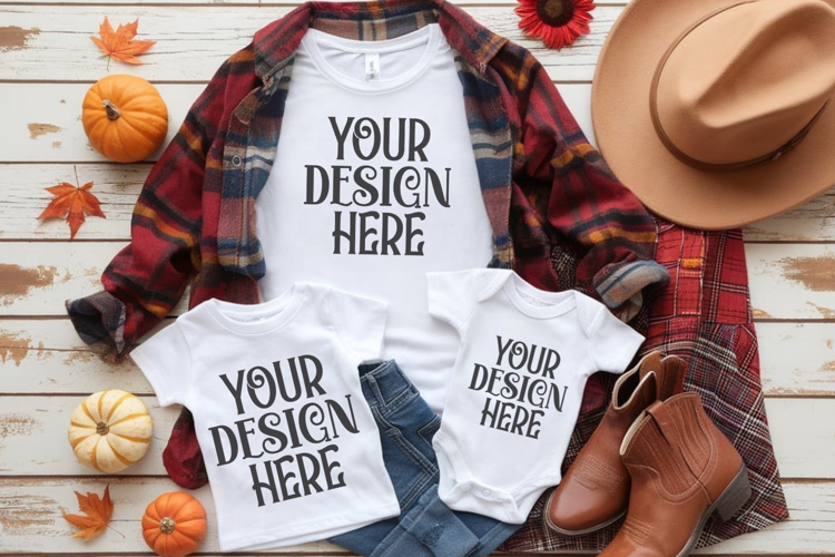 Christmas Family Matching Group T-Shirt Mockup