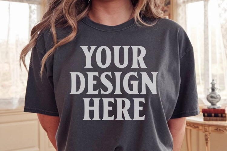 Comfort Colors 1717 Pepper T-Shirt Mockup
