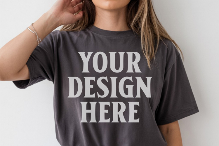 Comfort Colors 1717 Pepper T-Shirt mockup , CC 1717