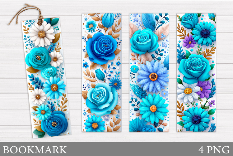 Floral Bookmark Design. Flowers Bookmark Sublimation