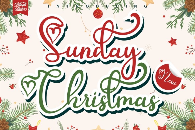 Sunday Christmas - Love Script Font example image 1