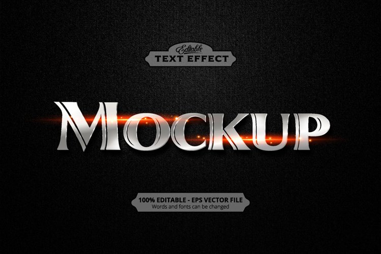 Editable text effect, Mockup text
