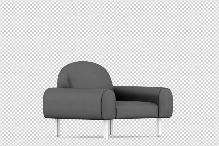 Isometric Arm Chair 3D isolated render