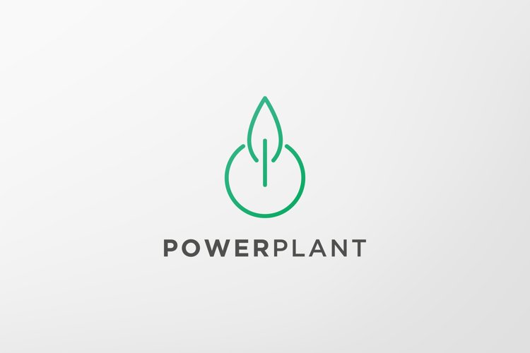 green power leaf plant logo example image 1