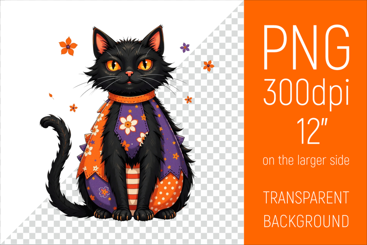 Halloween Black Cat Clipart |Halloween Party Design