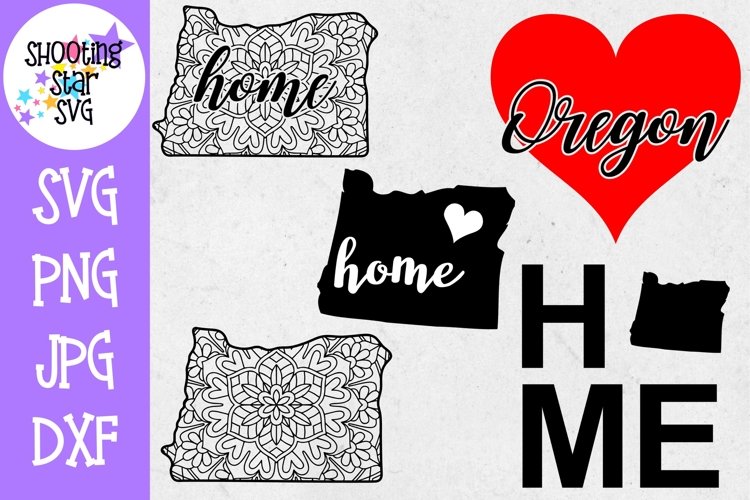 Oregon US State SVG Decal Bundle - 50 States SVG example image 1