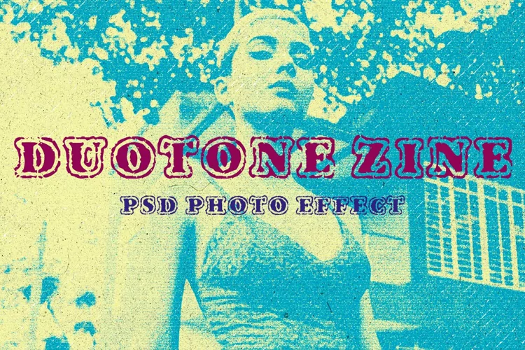 Duotone Zine PhotoshopTemplate
