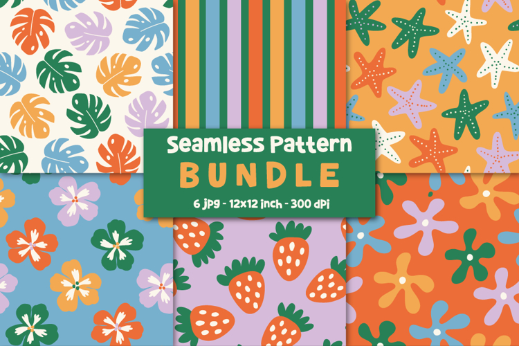 Summer Digital Papers Summer Backgrounds