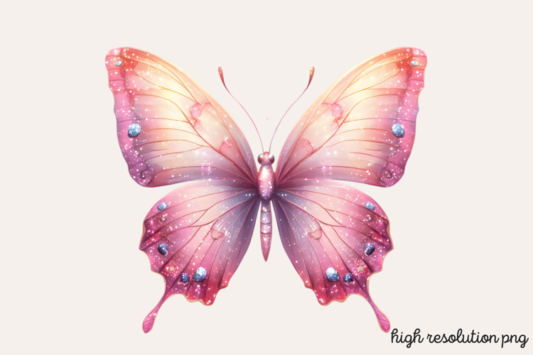Pink Butterfly Clipart Image 19