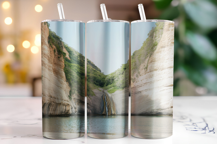 Waterfall Tumbler Wrap | Sublimation | Tumblers