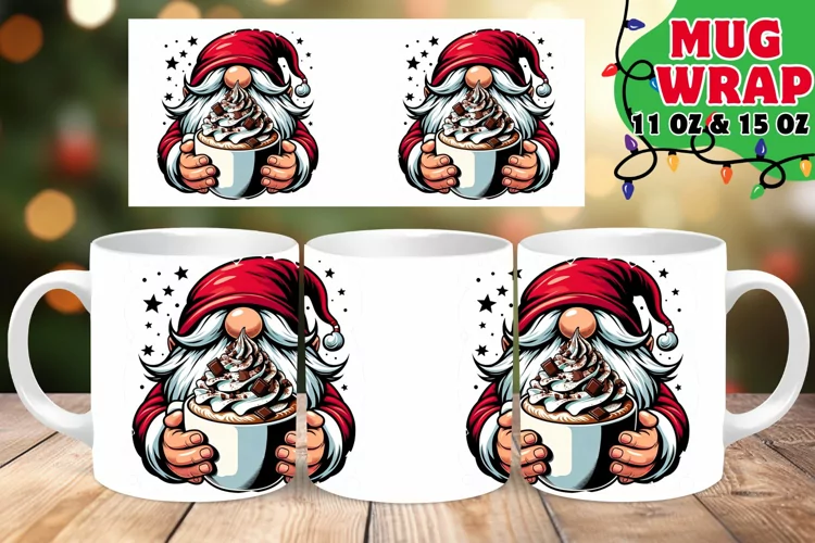 GNOME HOLIDAY GLOW 11OZ 15OZ MUG WRAP