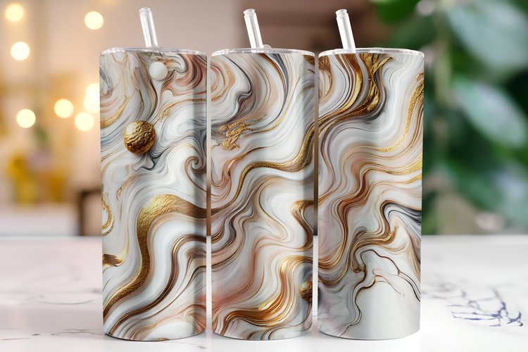 Marble Tumbler Wrap | Sublimation | Tumblers example image 1