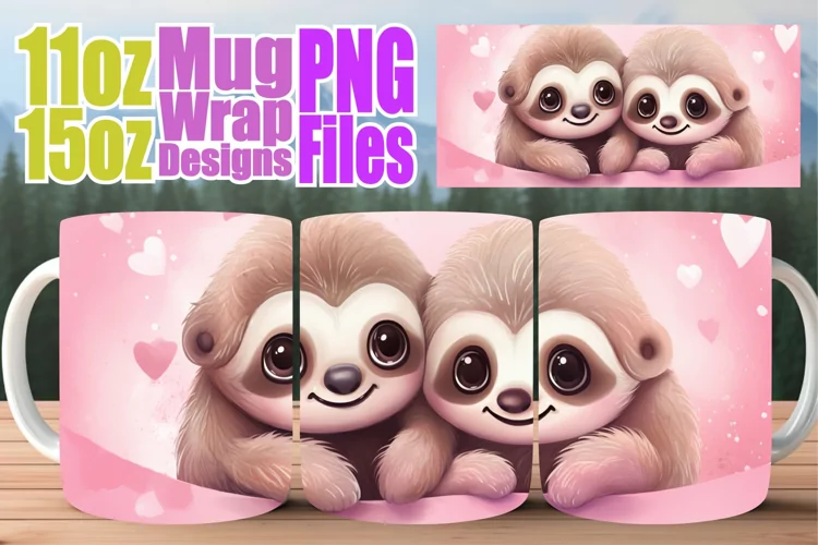 Adorable Animal Art: Sublimation Mug Wrap