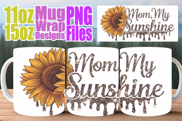 Serene vibes 11oz 15oz sublimation wrap, Mother's Day