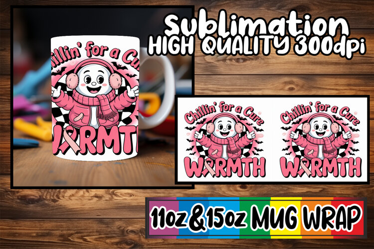 Wholesome joys 11oz 15oz mug wrap, Ghost Cancer example image 1