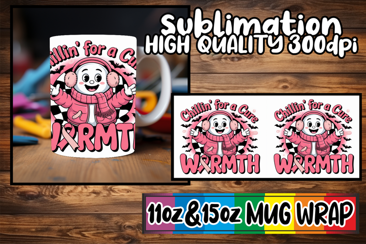 Wholesome joys 11oz 15oz mug wrap, Ghost Cancer