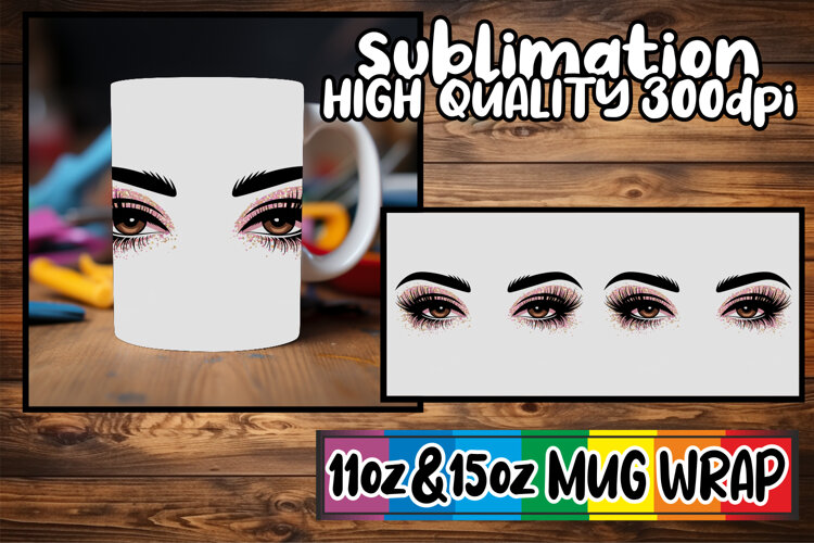 Charming vibes sublimation print wrap, Woman Eyes example image 1