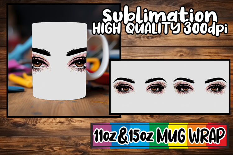 Charming vibes sublimation print wrap, Woman Eyes