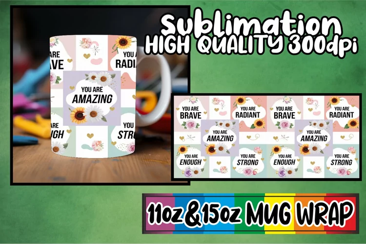 Bright adventures 11oz 15oz mug wrap, Quote