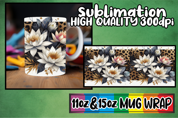 Blissful evenings 11oz 15oz sublimation wrap, Leopard Prints