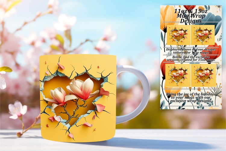Spring Sensations: Heart Hole Mug Design example image 1