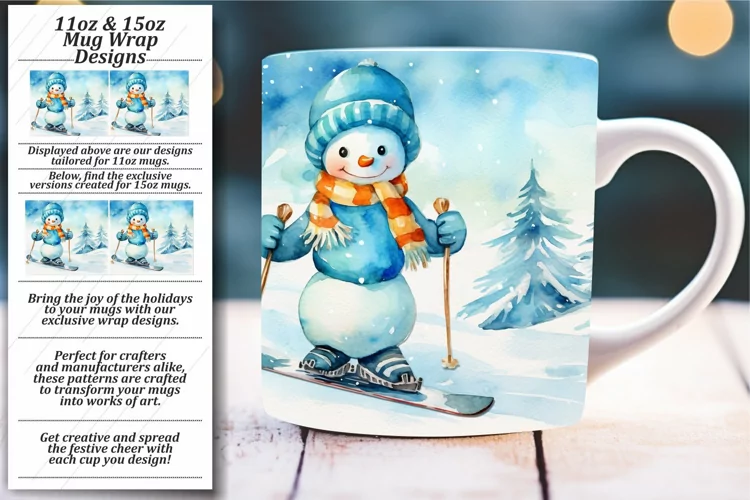 Frosty Delights Mug Wrap: Holiday Magic