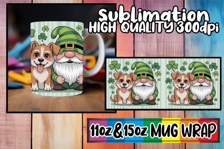 Unique adventures 11oz 15oz sublimation wrap, St Patricks