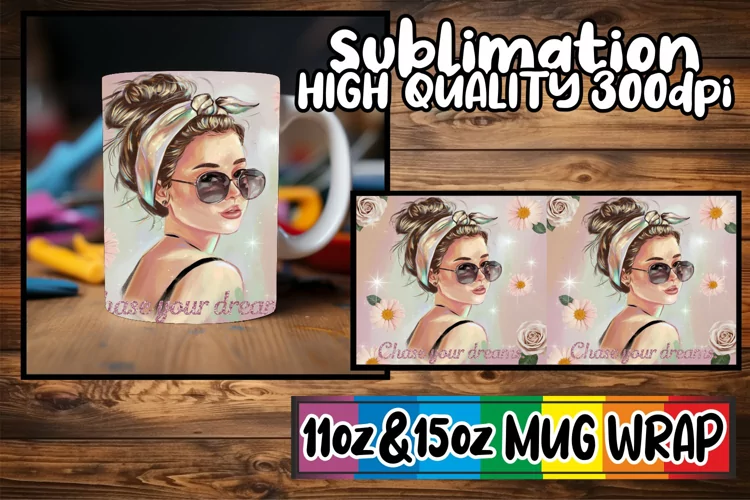 Cheerful mornings sublimation print wrap, Woman