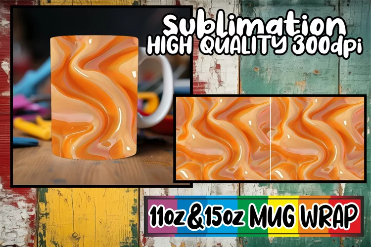 Dynamic Puff Fantasy: Abstract Mug Art