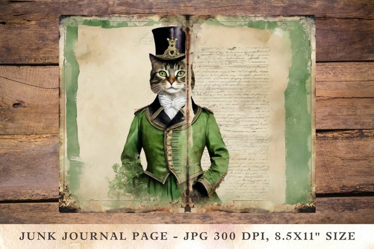 Printable Junk Journal Pages cat 14 example image 1