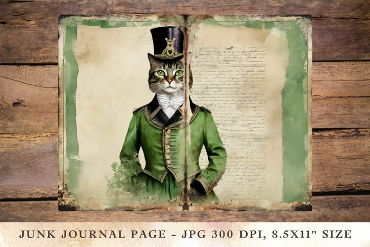 Printable Junk Journal Pages cat 14