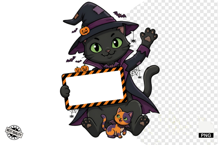 Halloween Characters & Banners Clipart