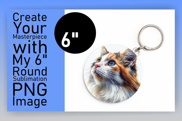 Joyful Kitty Lover Sublimation Circle Design Keychain
