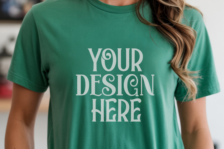Grass Comfort Colors 1717 Christmas Mockup, CC 1717