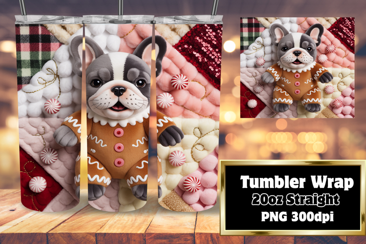 Unique 20oz Gift Tumbler Template , Holiday Pets