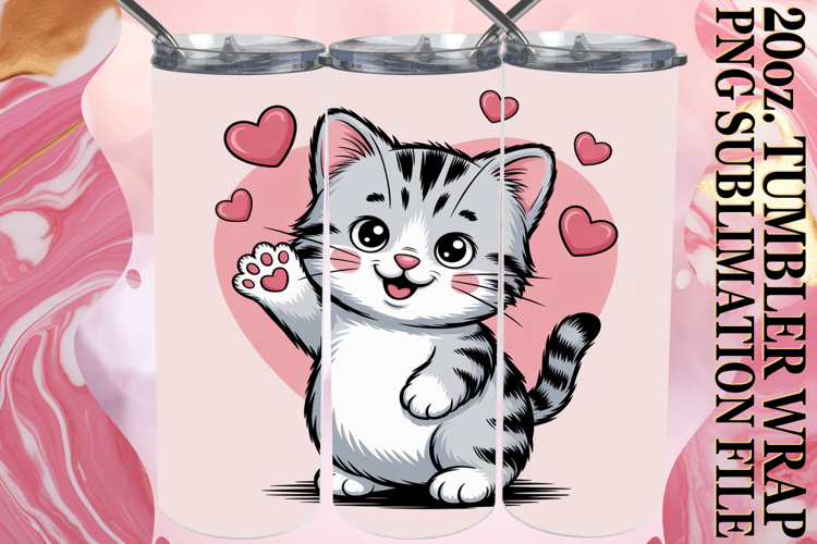 Cute Animal and Flower Tumbler Wrap Spring 20oz