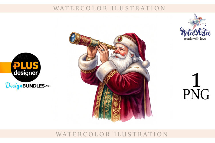 Christmas Santa in Elegant Attire example image 1