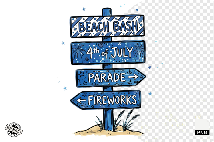 4th of July Undersea Life Clipart example image 1