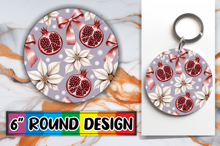 Timeless Round Keychains PNG, Christmas