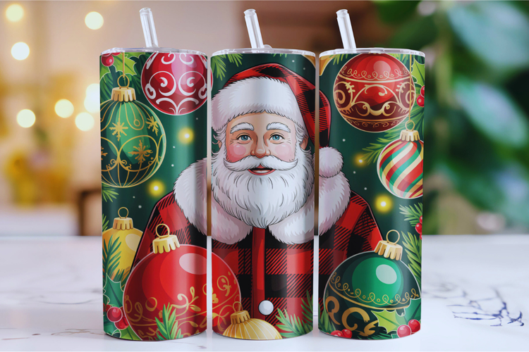 Merry Christmas Santa Tumbler Wrap | Christmas Wrap